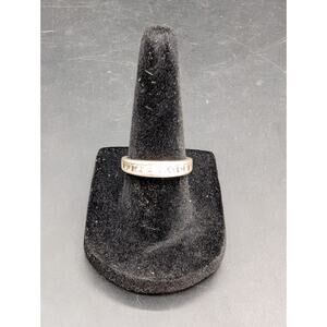 THL 925 Sterling Silver Princess Cut CZ Channel Set Eternity Band Ring Size 7.25